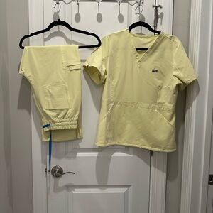 Figs Light Yellow Medical Scrub Set